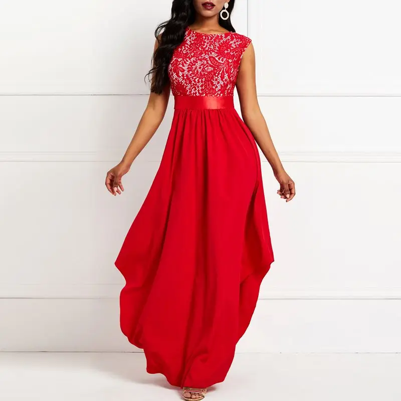 Выпускное сексуальное кружевное длинное платье для женщин плюс размер без