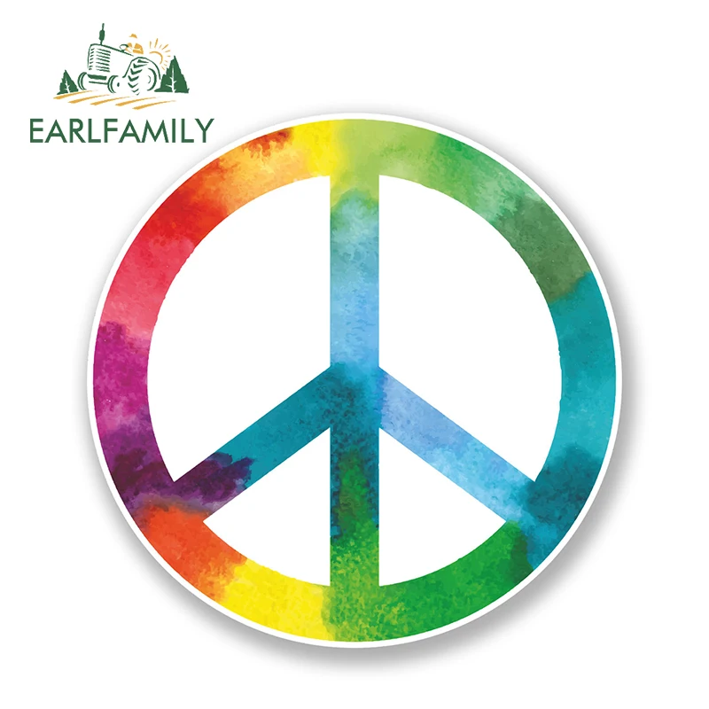 EARLFAMILY 13 см x знак мира Стикеры автомобиля хиппи ноутбука Наклейка на колесах с