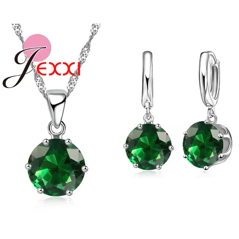 Ожерелье и серьги из серебра 925 пробы с фианитами|jewelry sets|jewelry sets weddingset jewelry wedding |