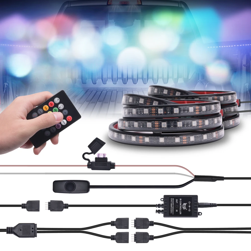 Декоративные гибкие светодиодные ленты MICTUNING для грузовика пикапа внедорожника 2