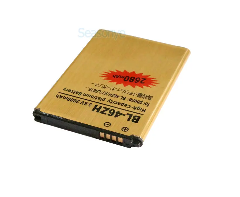 Seasonye 5 шт./лот 2680 мАч BL-46ZH / BL46ZH BL 46ZH Золотая сменная батарея для LG K7 LS675 TRIBUTE MS330 X210 +