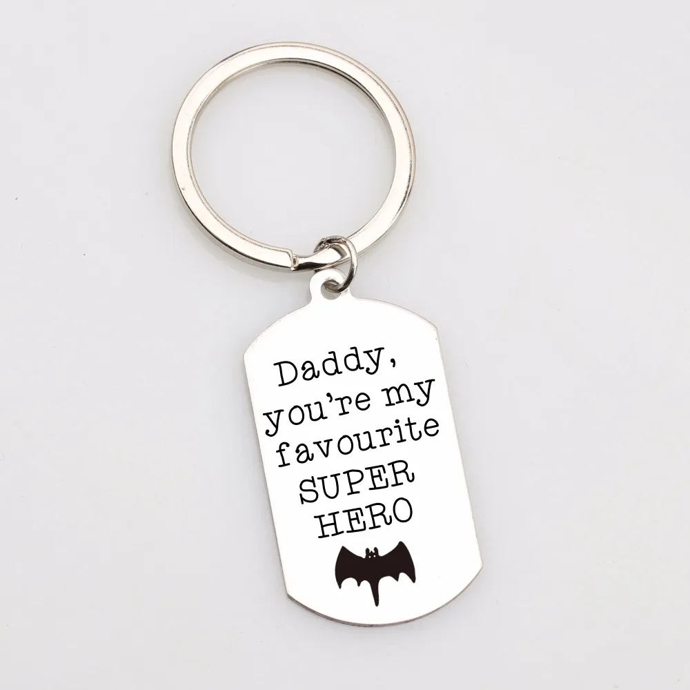 Брелок для ключей с надписью Daddy you my super hero брелок автомобиля мужчин подарок на