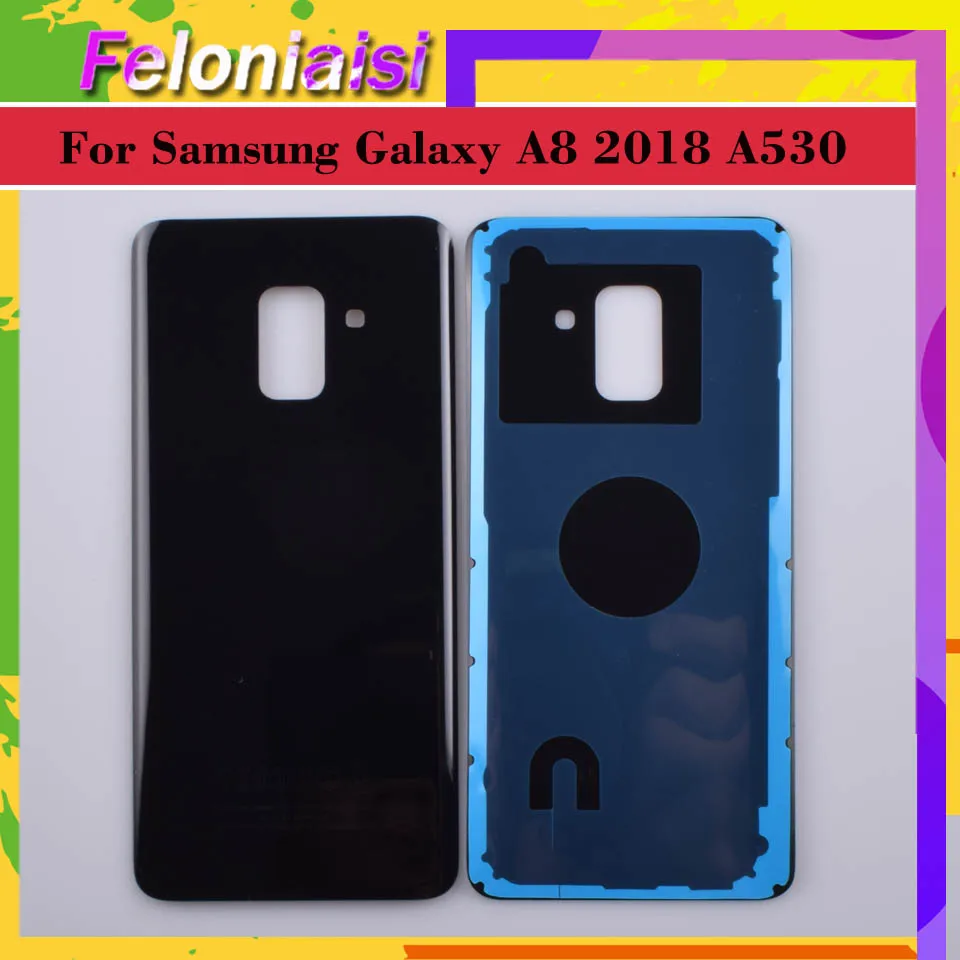 10 шт./лот для Samsung Galaxy A8 2018 A530 SM-A530F A530F корпус батарея Дверь Задняя стеклянная