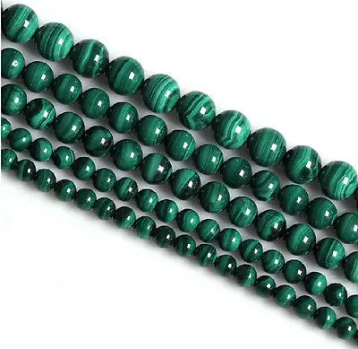 Без тары настоящее естественная малахит 8 мм полудрагоценный камень бусины 1 strands