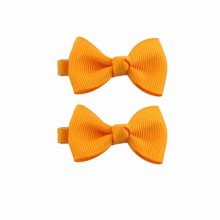 17 orange FASACC 2 шт. лента бантики для волос Зажимы для детей заколки для девочек детская заколка детские заколки для волос милые аксессуары для украшения волос - Цвет: 17 orange
