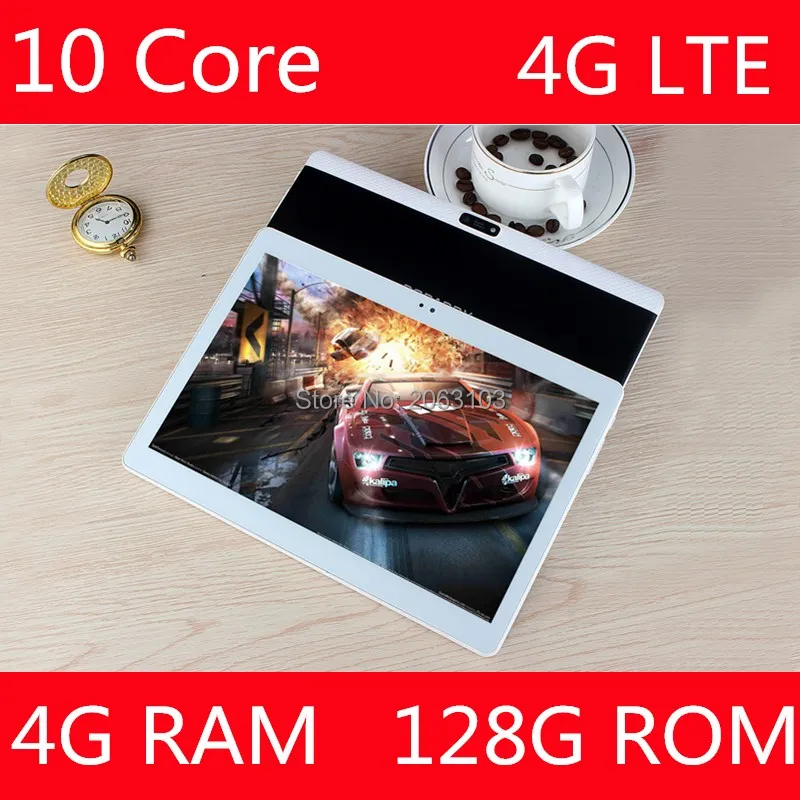 Новинка 2019 Google Android 7 0 10 дюймовый планшет 4G FDD LTE Deca Core 4 Гб ОЗУ 128 ПЗУ 1920*1200 IPS