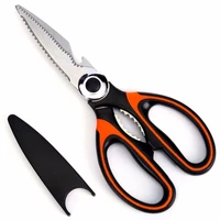 multi function kitchen scissors with sharp blade professional poultry shears stainless steel kitchen shears free shipping