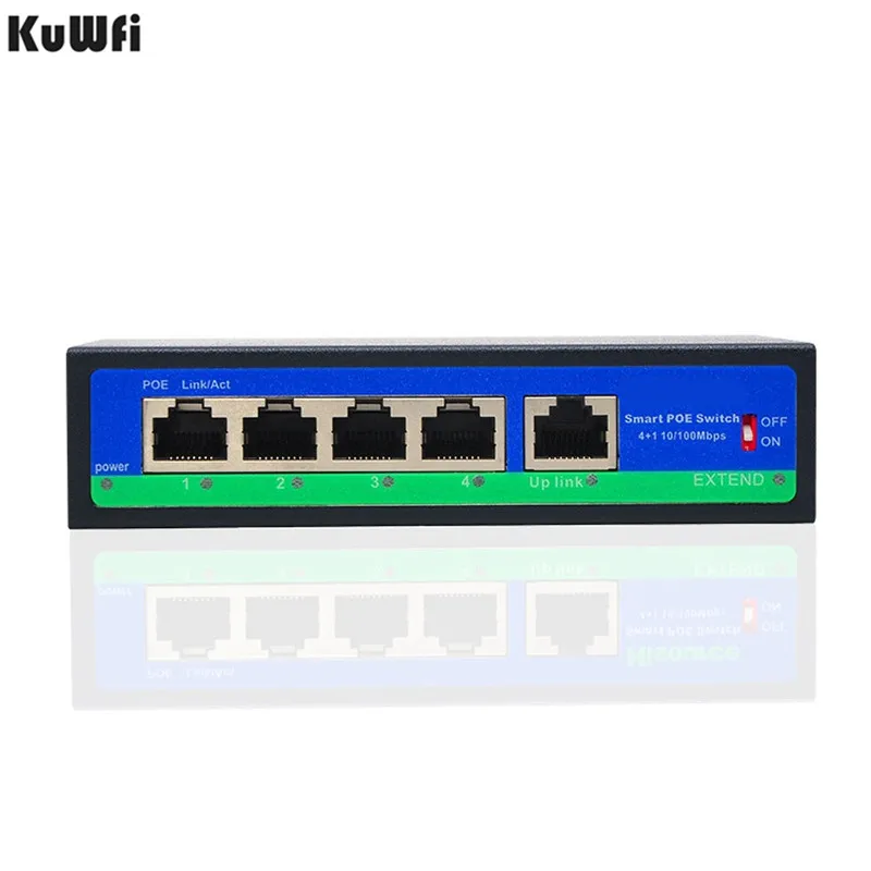 POE коммутатор IEEE802.3AF/на каждом порте 4 + 1 10/100 Мбит/с максимальный источник питания