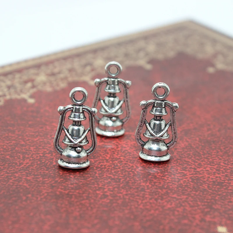 20 шт./20*10 мм масляные лампы в античном серебряном тоне Подвески для изготовления