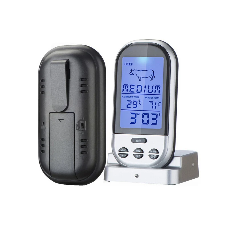 Беспроводной цифровой пищевой термометр электронный для барбекю бесплатная