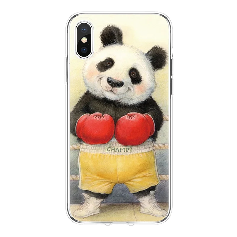 Panda TPU Case For iPhone SE 2020 6 6S 7 8 Plus 11 Pro X XR XS Max Xiaomi Mi A3 9 Lite cc9e Redmi Note 5 Funda |