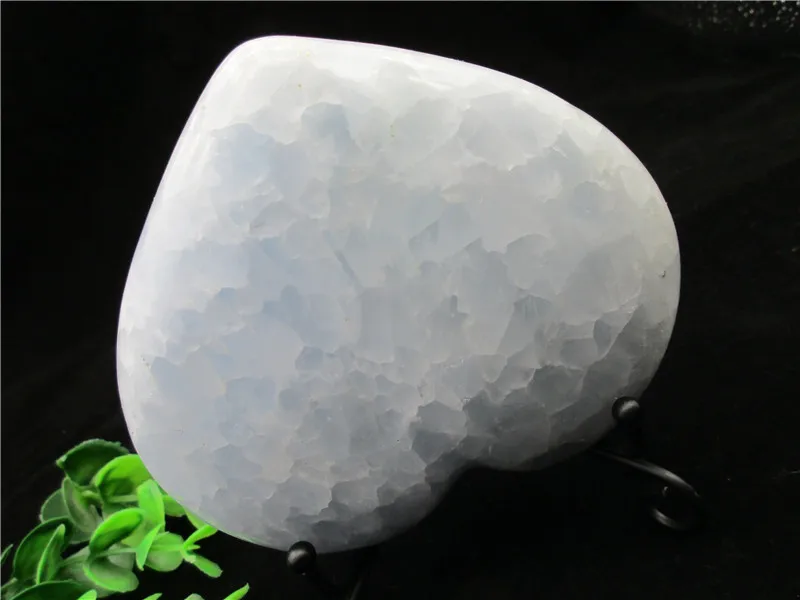 442 г натуральный красивый CELESTITE хрустальное сердце Исцеление украшение