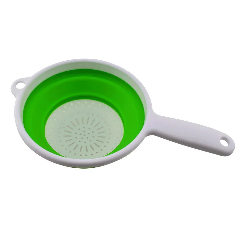 Складной силиконовый пластиковый дуршлаг сливная корзина ситечко для мытья