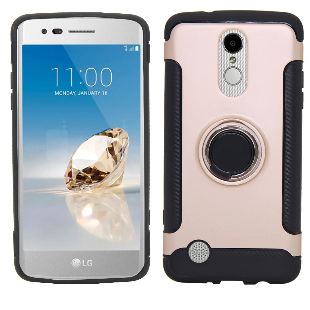 Чехол с кольцом подставкой для LG Aristo 2 3/Plus/Tribute Dynasty Empire/K8 2018/LV3 2018/Fortune 2/Rebel 3/Zone 4/Phoenix