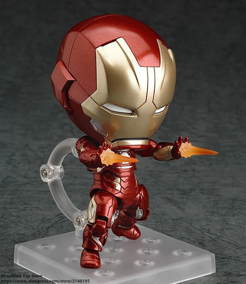 Дисней Марвел Мстители Игра в железо Железный человек Марк 45 Кью-версия 10 см Фигурка действия Аниме Мини украшение ПВХ коллекционная фигурка игрушечная модель