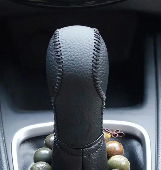 Чехол ppc из натуральной кожи, ручка переключения передач для нового Nissan versa MT, Автомобильная крышка на рукоятке переключения передач, ручка переключения передач - Название цвета: Белый