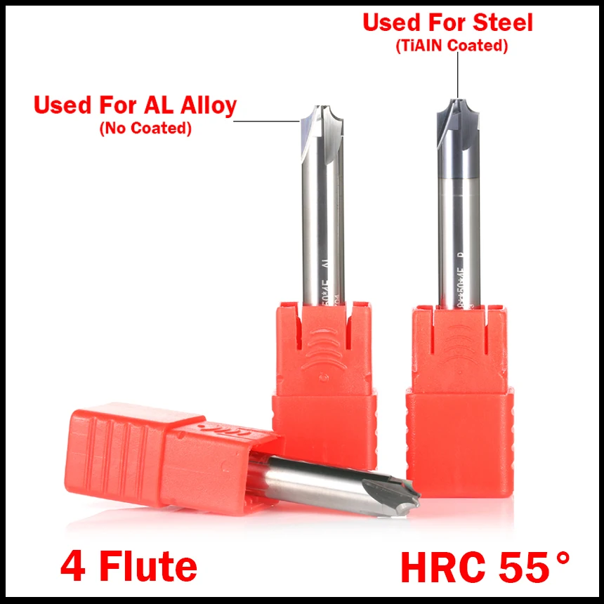 1 шт. R2.5 R3 R4 R5 HRC55 4 Флейта вогнутый радиус Endmill режущий инструмент фреза угловая