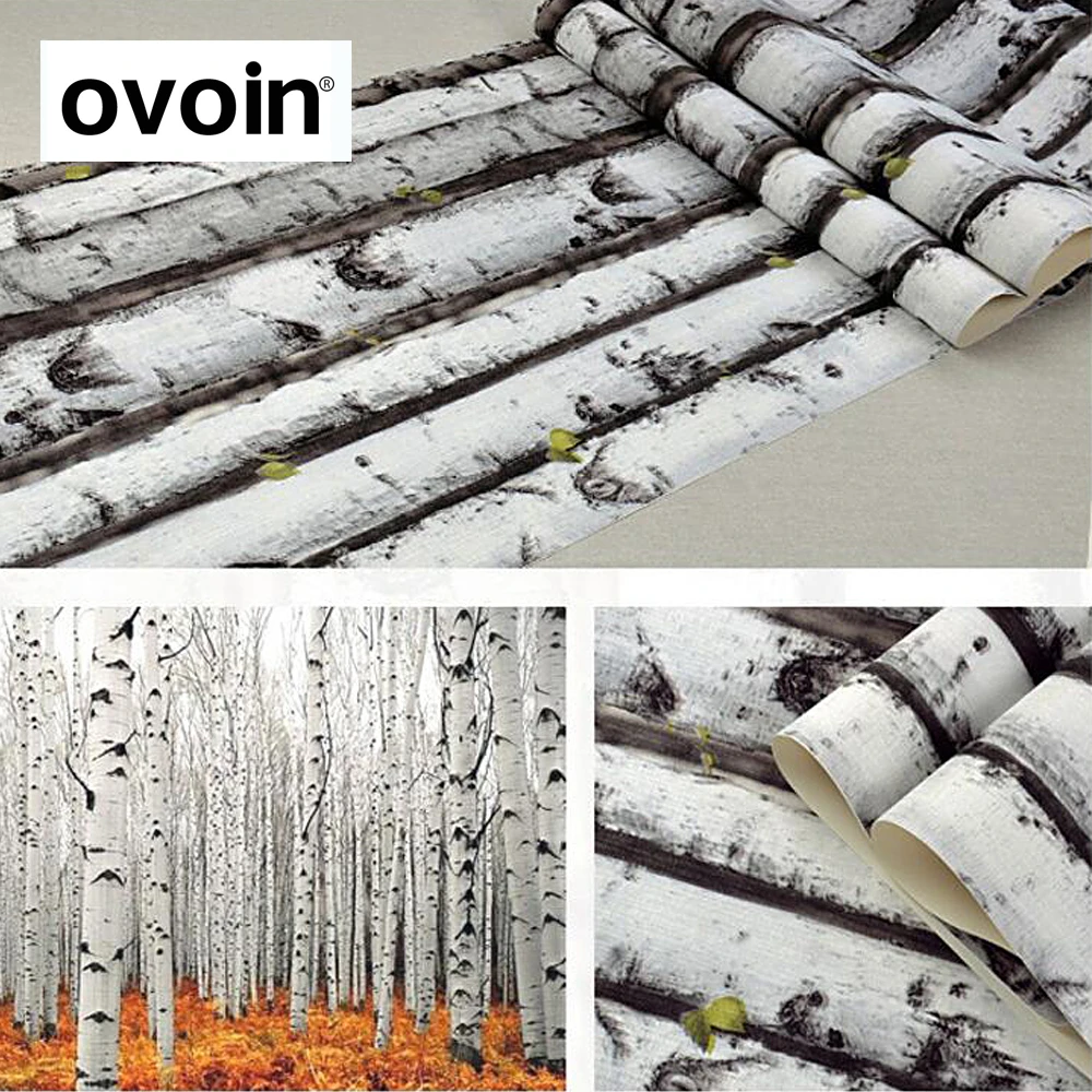 3D Березовое дерево леса нетканые обои для детской комнаты спальни | Обустройство