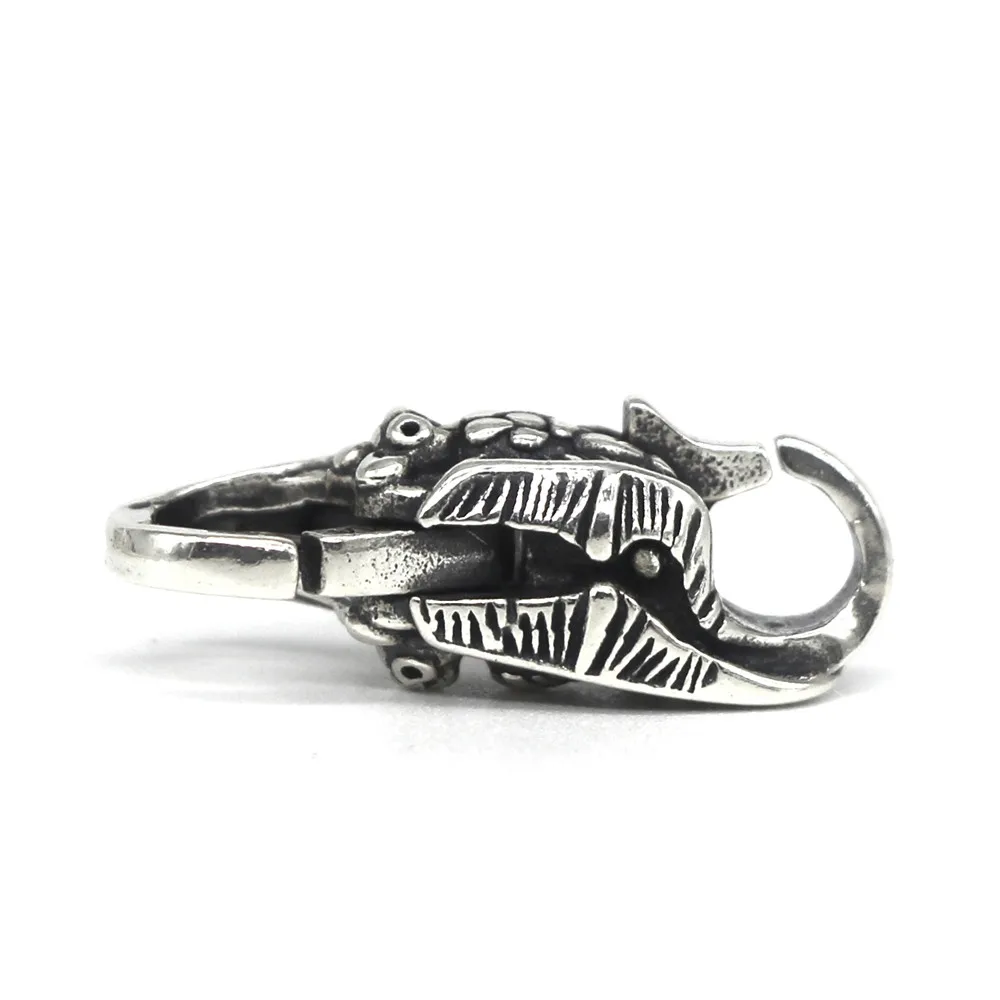 Браслет из натуральной 925 пробы с замком «летучая мышь» и застежкой «Лобстер» в европейском стиле