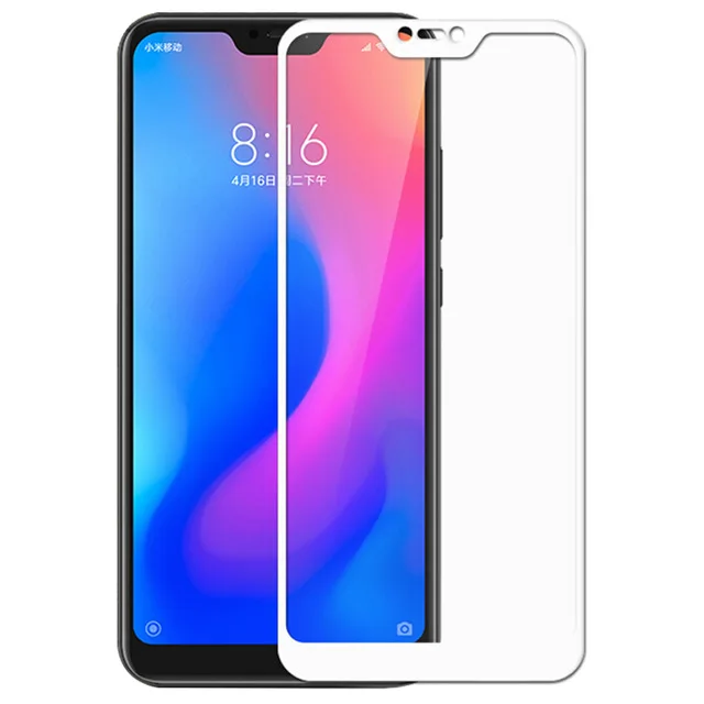 Mi A2 Lite закаленное стекло полное покрытие prime Защита экрана для Xiaomi mi A2 Lite мобильное Защитное стекло для телефона пленка - Цвет: White