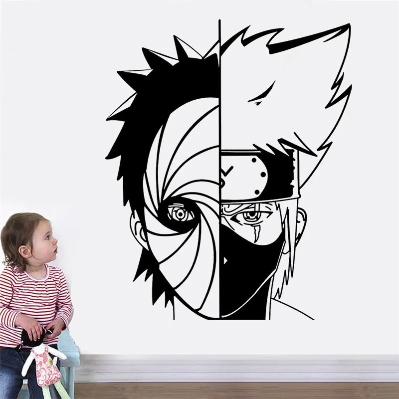 Виниловая настенная наклейка японского аниме Наруто флаг мука каши и внутреннее