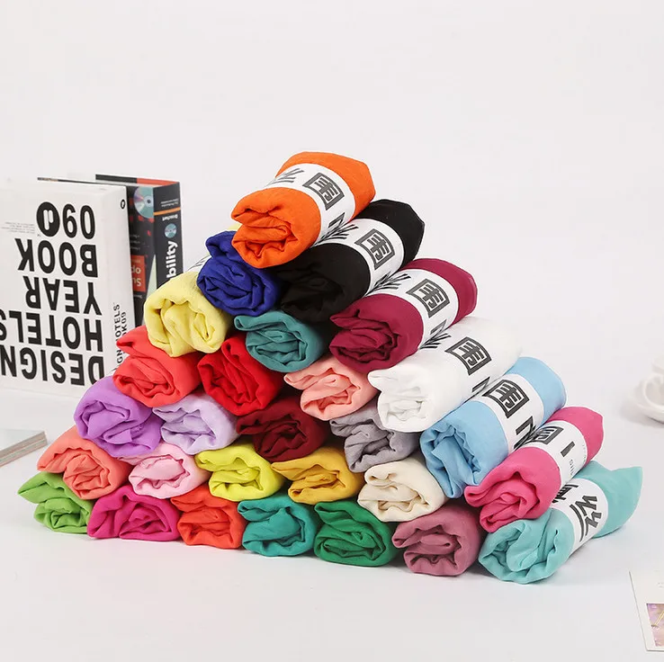 2019 Cheap Summer Style Fold Chiffon Scarf Uneven Mantillas Ladies Scarves Beach Towels And Shawls |