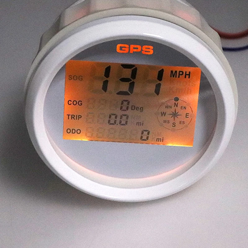 85 мм Лодка Цифровой Автомобильный gps Спидометр 8 цветов с подсветкой для автомобиля мотоцикла трактора грузовика UV ATV 0~ 999 MPH, узлы, км/ч регулируемые