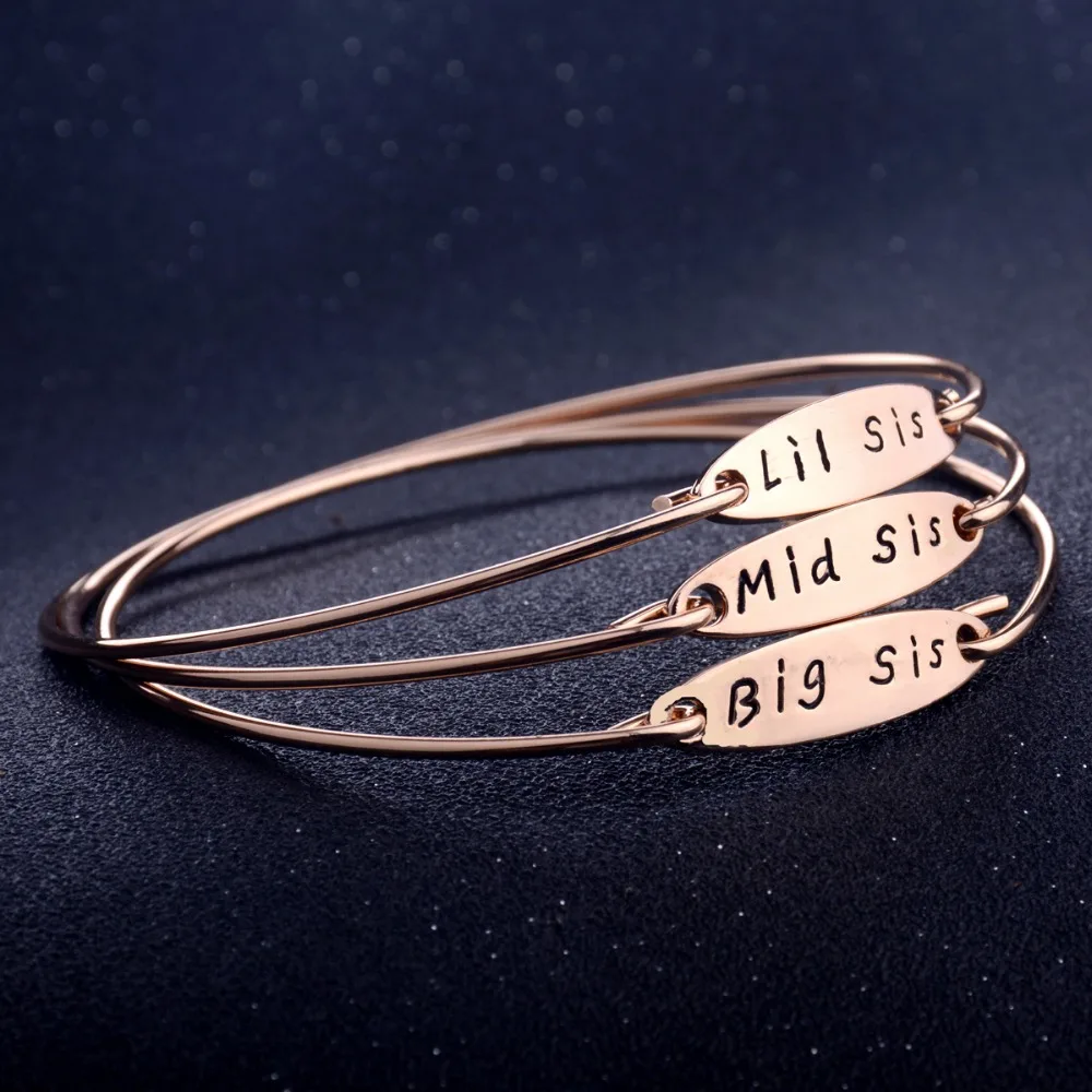 Bespmosp Family Sister Bangle Best Friends Charm Bracelet Women Girl Jewelry For Sister's Gifts Friendship BFF Gold | Украшения и