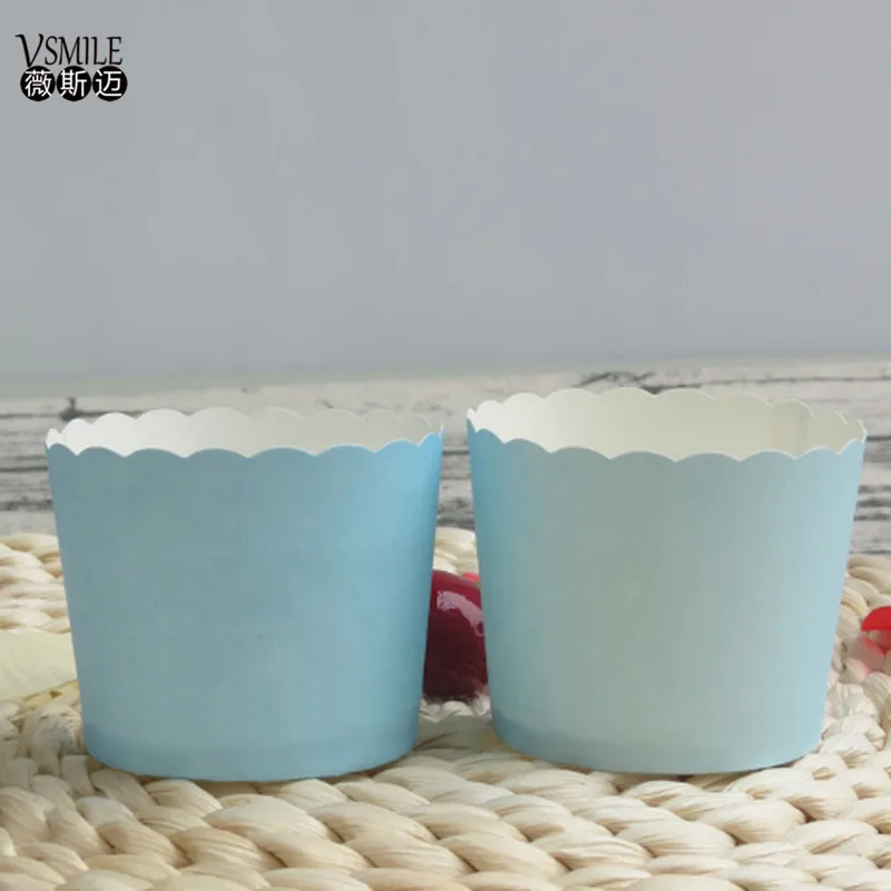 100 шт. чистый светло голубой розовый желтый фиолетовый красный торт чашки