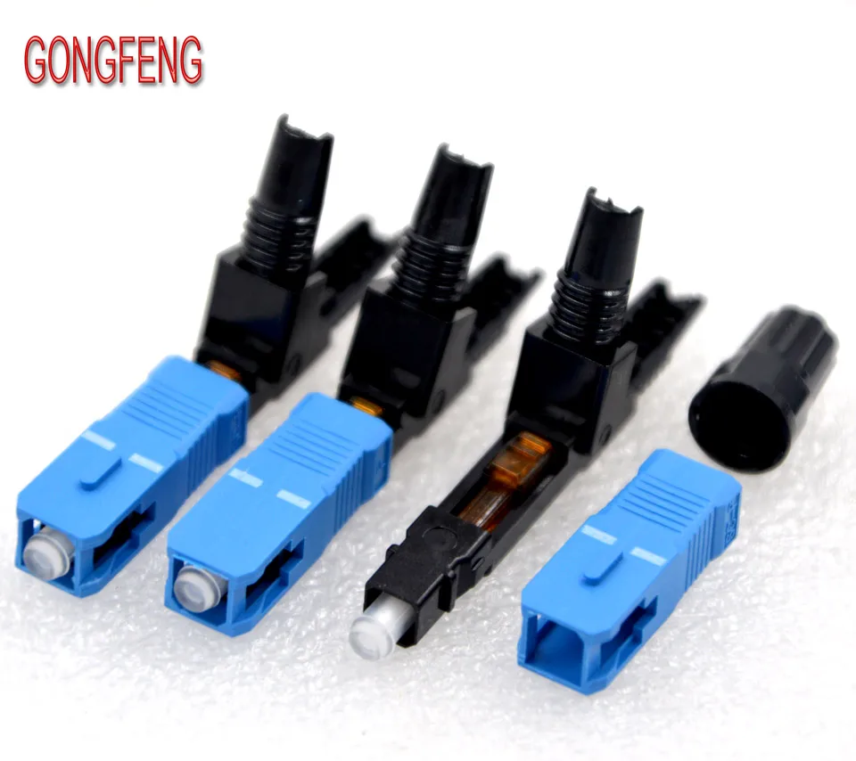 GONGFENG 100 шт. 0.3дб Новый FTTH встроенный волоконно оптический Быстрый Соединитель SC