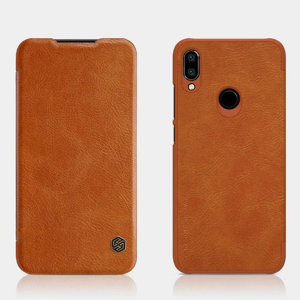 Brown Чехол с откидной крышкой для Xiaomi Redmi Note 7, чехол из искусственной кожи для Xiaomi Redmi Note 7 pro, роскошный винтажный кошелек, складная книжка - Цвет: Brown