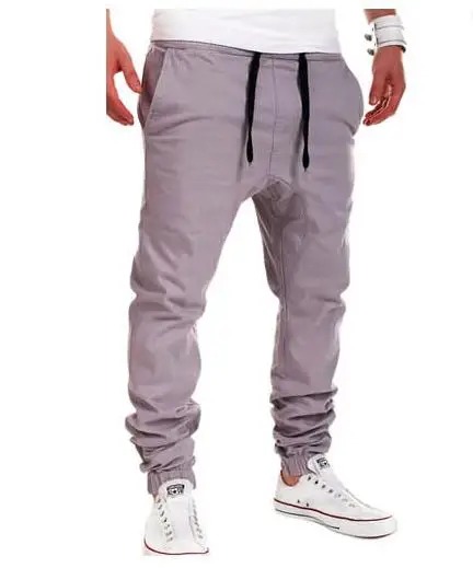 Мужские облегающие прямые брюки модные однотонные 2017 | Мужская одежда