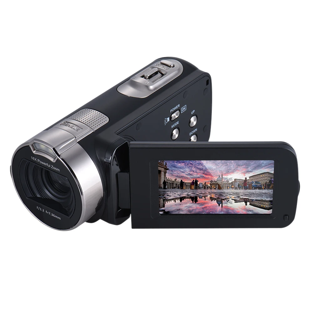HDV-312 видеокамера Full HD 1080P Портативные видеокамеры видеокамера на большие расстояния бинокулярная камера+ 2,0 дюймовый ЖК-дисплей запись видео
