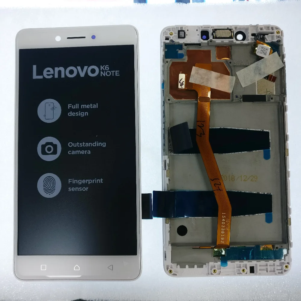 Белый/черный/золотой 5 дюймов для Lenovo K6 Note K53a48 Полный ЖК дисплей + сенсорный экран
