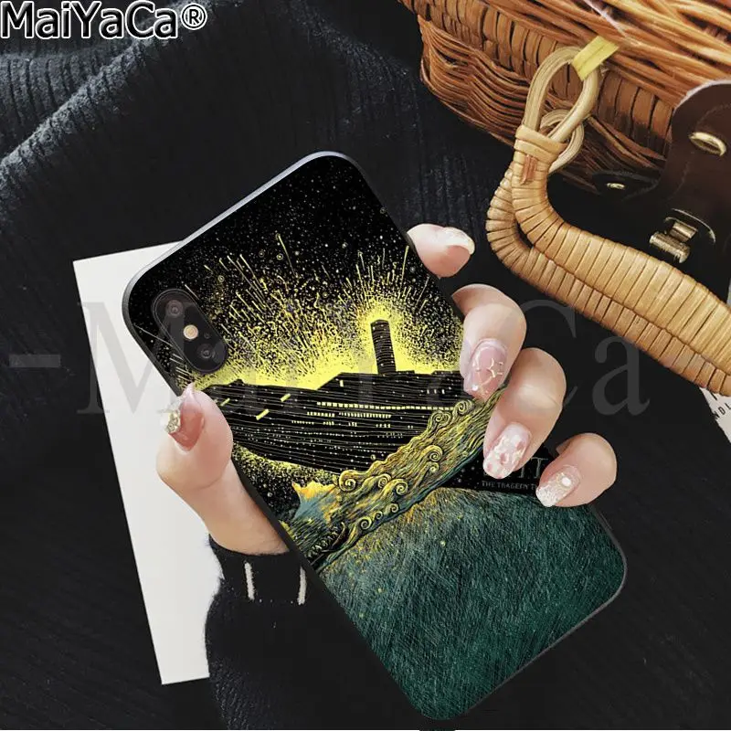 A16 MaiYaCa пленка Титаник мягкий резиновый черный чехол для телефона для Apple iPhone 8 7 6 6S Plus X XS MAX 5 5S SE XR Чехол для мобильного телефона - Цвет: A16