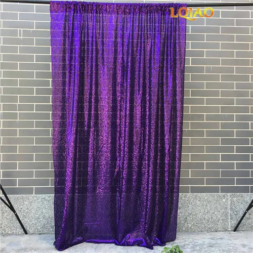 Purple 4ftx8ft изменен белый блесток фон, блестками Шторы, Свадебные Photo Booth фон, фотографии Задний план, Рождество Декор - Цвет: Purple