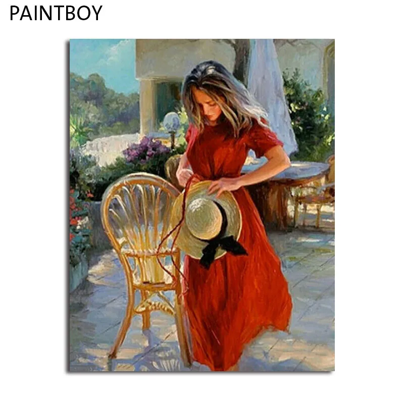 Paintboy картина маслом в рамке картины Сделай Сам акриловая живопись по номерам настенная живопись Домашний декор для гостиной GX5041 40*50 см