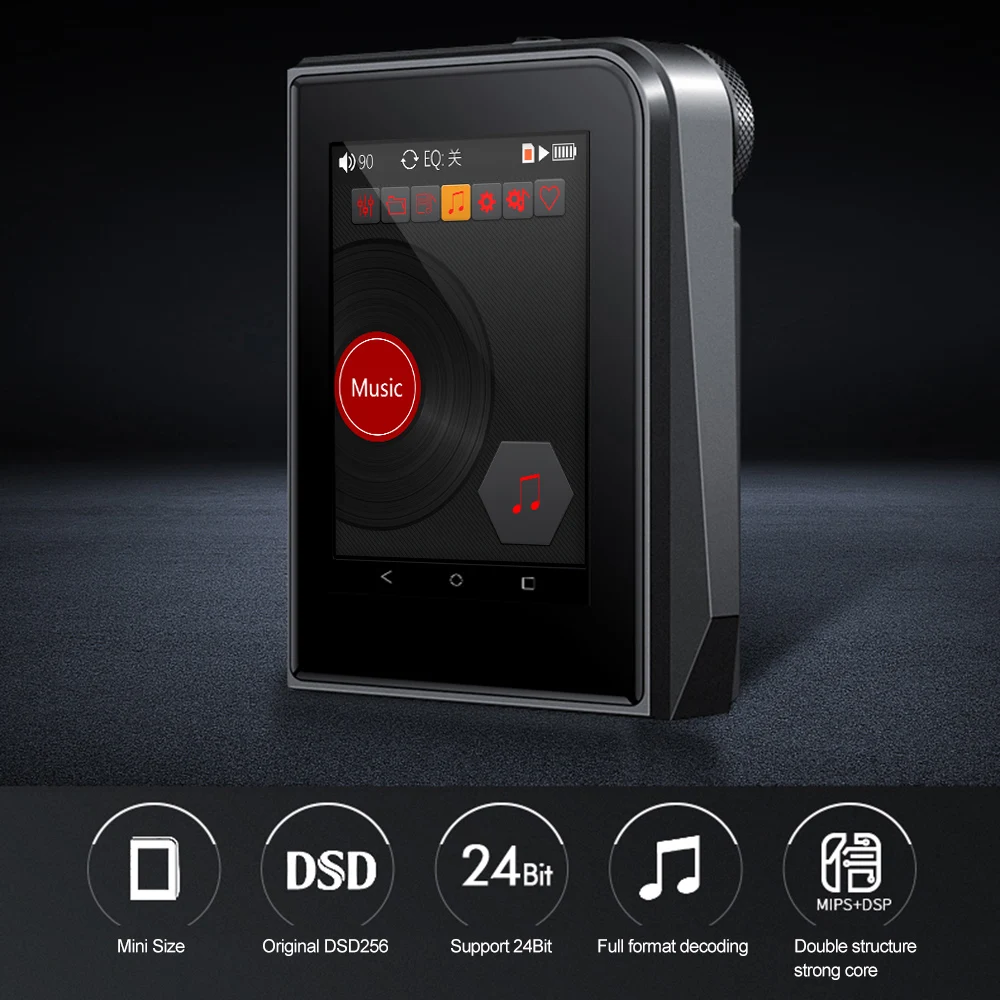 Цифровой MP3 музыкальный плеер RUIZU A50, профессиональный HiFi аудио плеер без потерь, 2,0 дюймов, экран HD, встроенный аккумулятор 800 мАч