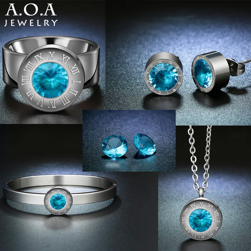 Набор ювелирных изделий из нержавеющей стали 316L 8 мм|jewelry sets|quality jewelry setbirthstone set |