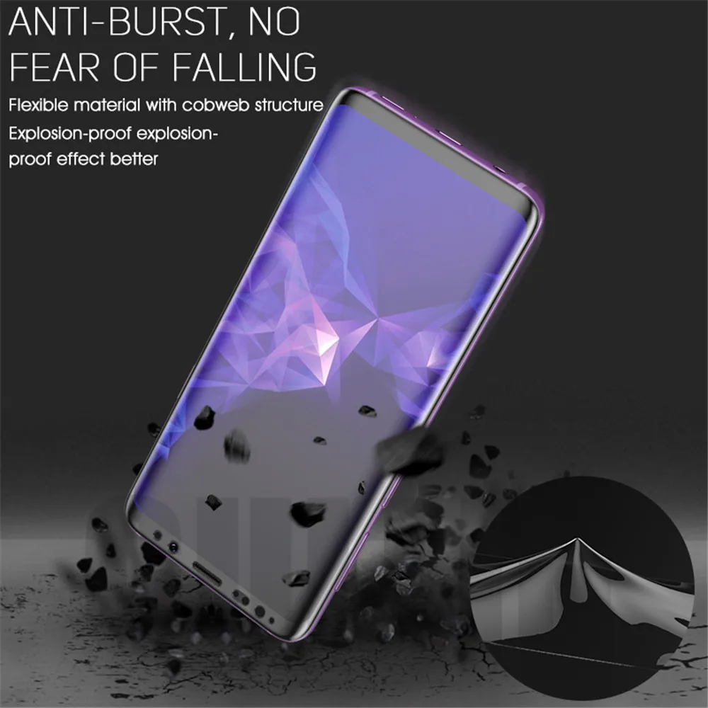 3D изогнутая мягкая защитная нано пленка для Samsung Galaxy S8 S9 Plus Note 8 экрана S7 S6 Edge