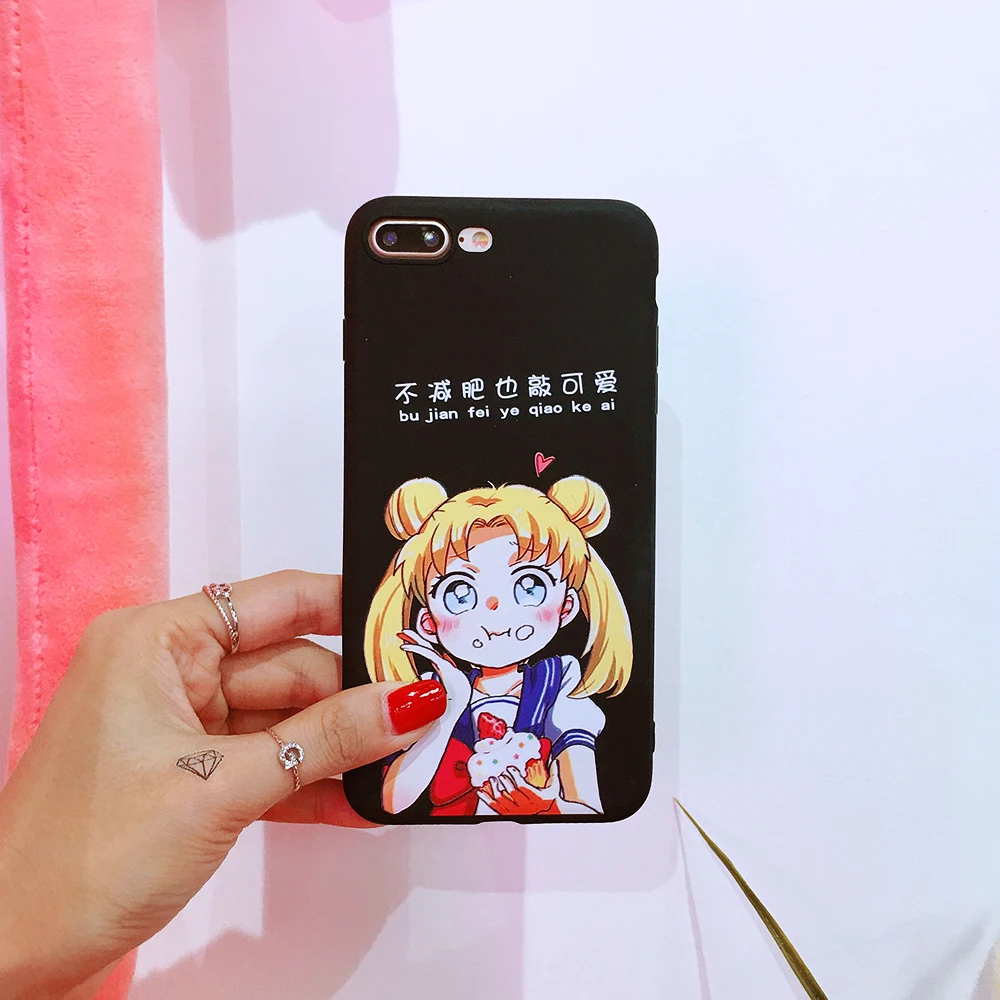 ORYKSZ для iPhone х чехол мультфильм Луна девушка с рисунком Симпатичные мягкие