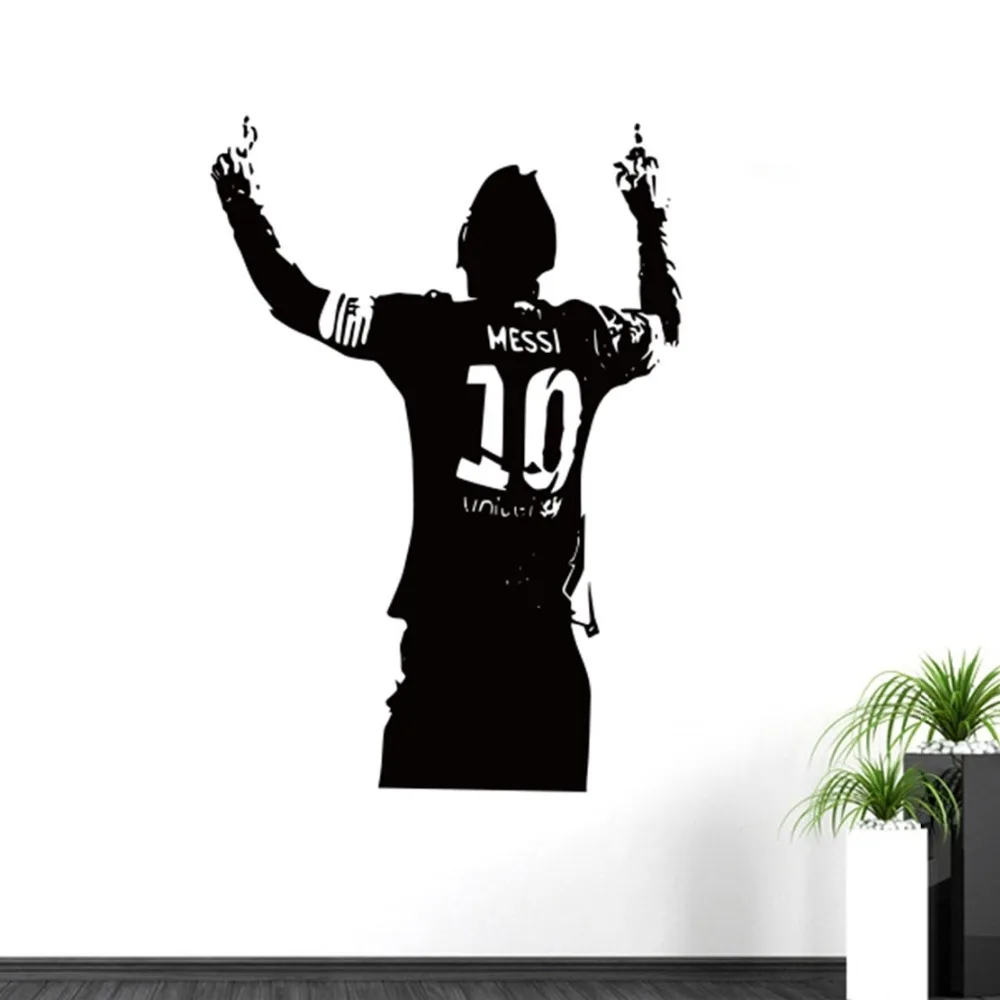 Спорт футболист стена наклейки дети мальчики год лионель месси после