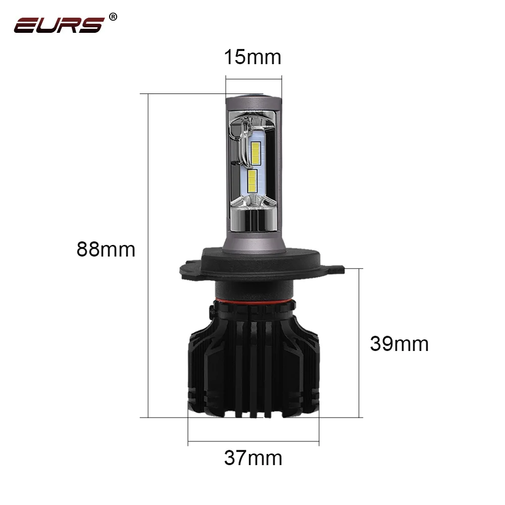 EURS CSP h7 светодиодные лампы h4 фары автомобиля 8000LM 50 Вт 6500 к авто h1 h3 H11 led 9005 9006 hb4 h13 9012