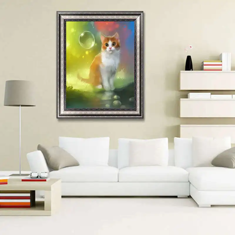 Хит-сделай сам Алмазная картина мультяшное животное Полный алмаз пейзаж горный