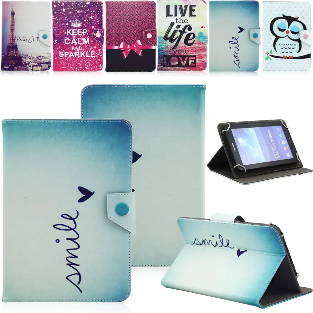 Универсальный чехол для 9 7 10 1 inch Tablet PC PU кожаный Футляр с рисунком Корпус