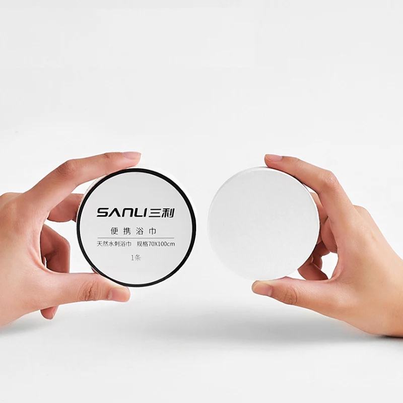 1 шт. Портативный путешествия хлопковое банное полотенце сжатый Полотенца