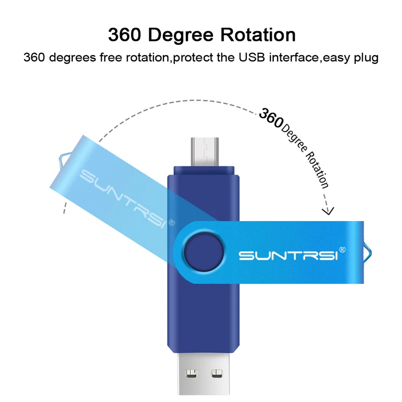 Suntrsi OTG USB флеш накопитель поворотный оптовая продажа флешка для Android смартфона