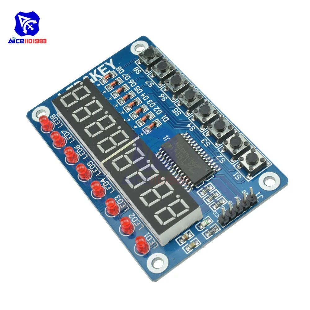 8 бит TM1638 светодиодный цифровой модуль трубка клавиш AVR дисплей для Arduino ARM|8 bit|module