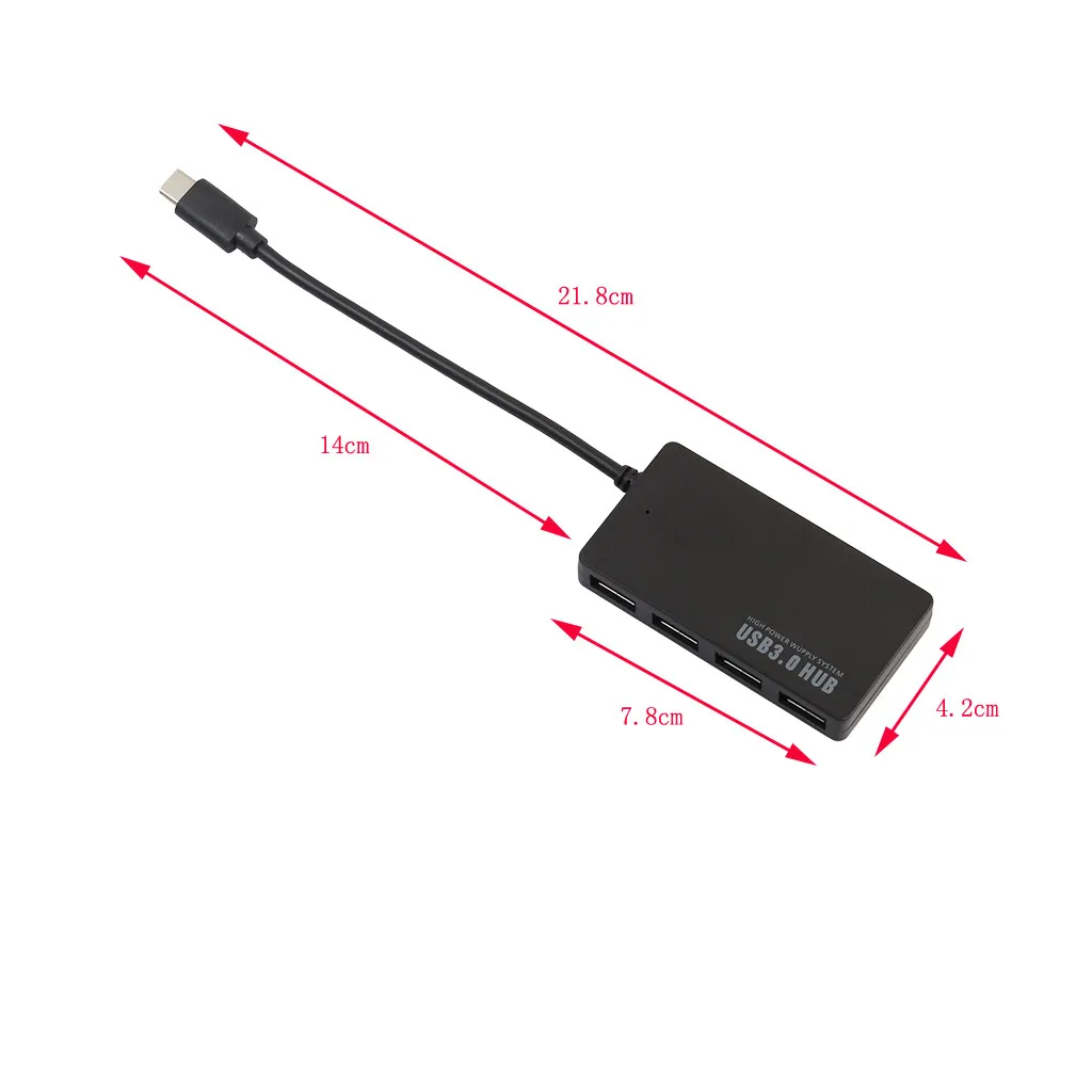 Адаптер для зарядного устройства USB 3 0 типа C на 1 адаптер Macbook Pro поддержка plug and play