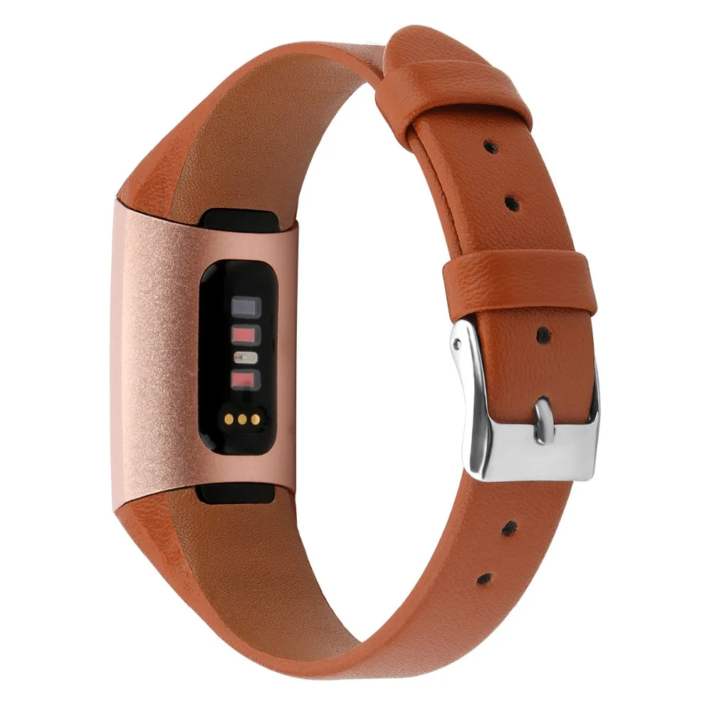 Ремешок COMLYO из натуральной кожи для Fitbit Charge 3 сменный Браслет смарт часов